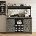 4ever2buy Farmhouse Coffee Bar Cabinet - Image 8
