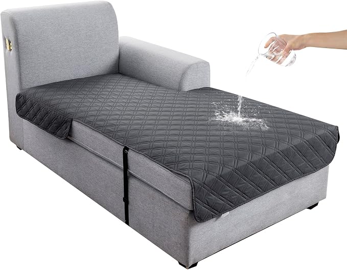 Genina L Shape Couch Cover, Sectional Couch Chaise Covers, Waterproof Washable by Genina