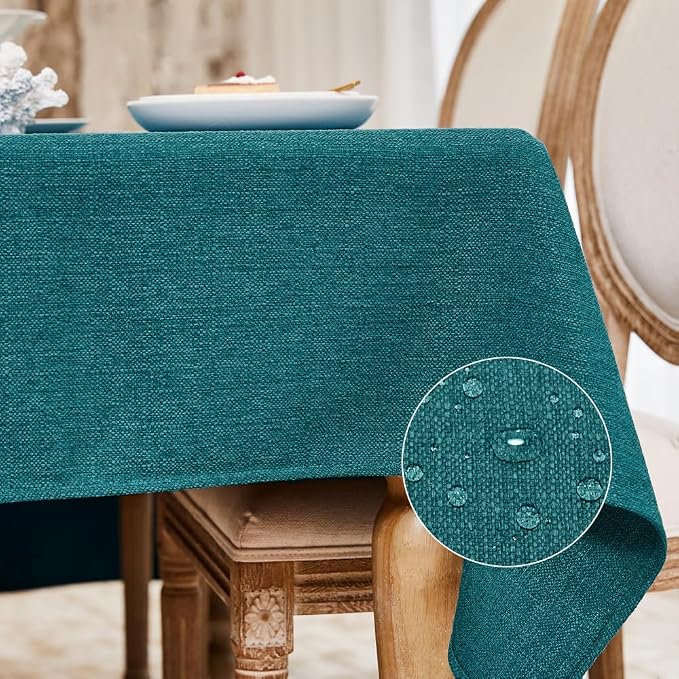 BALCONY & FALCON Small Square Tablecloth Washable Wrinkle Resistant and Water by BALCONYFALCON
