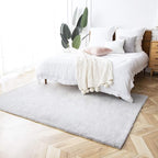 Ashler Faux Fur Rug, Ultra Soft Faux Rabbit Fur, 5 x 7 Feet Rectangle, Machine - Image 2