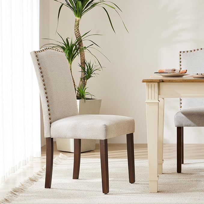 DUMOS Dining Chairs Set of 6, Modern PU Kitchen Table Chairs - Image 7