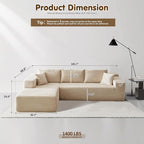 ovios 104" Cloud Boneless Couch - Image 2