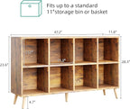 8-Cube Bookshelf 2 Tier Retro Bookcase - Image 3