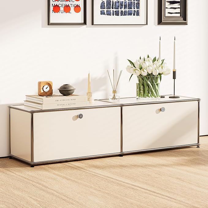 Modern Storage Cabinet Sideboard Versatile Free-Standing Organizer Cabinets - Image 2