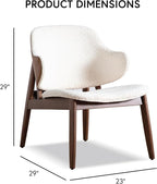 Furniture of America Callum 2-Piece Mid-Century Modern Solid Wood Brown - Image 3