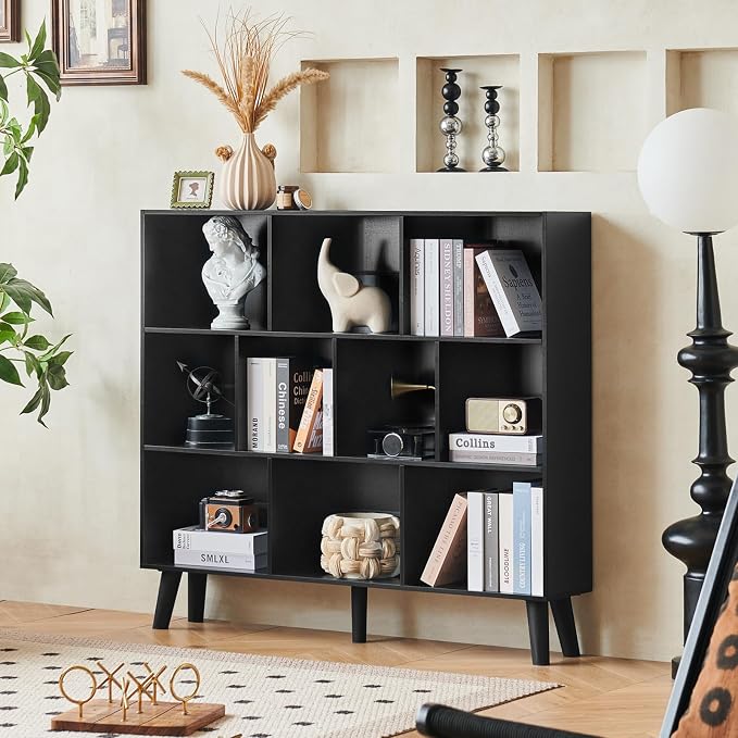 LEYAOYAO 10 Cube Bookshelf, 3 Tier Modern Wide Bookcase - Image 7