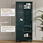 ARTPOWER 72" Freestanding Kitchen Pantry Storage Sideboard, Classical Tall - Image 4