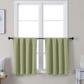 Simplebrand Ava Sage Green Short 30 Inches Blackout Curtain 2 Panels Set by Simplebrand