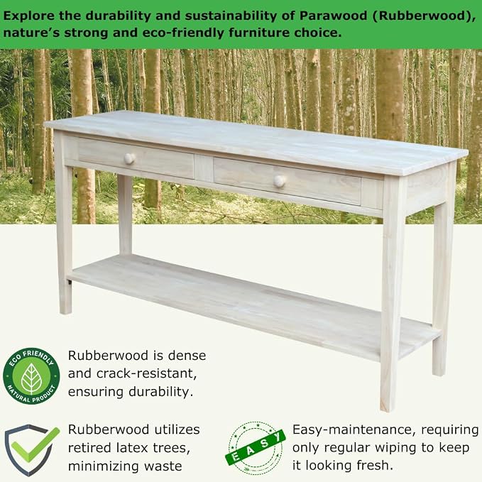 IC International Concepts Spencer Server Extended Length Console Table - Image 2