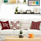 YCOLL Christmas Pillow Covers 16x16 Set of 4, Modern Sofa Throw Pillow Cover - Image 2