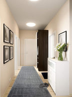 31 Ft Charcoal Extra Long Hallway Runner Rug, Non Slip Washable | Indoor Soft - Image 2