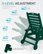 Patio Chaise Lounge Chair Set of 4, Oversize Lounge Chairs - Image 4