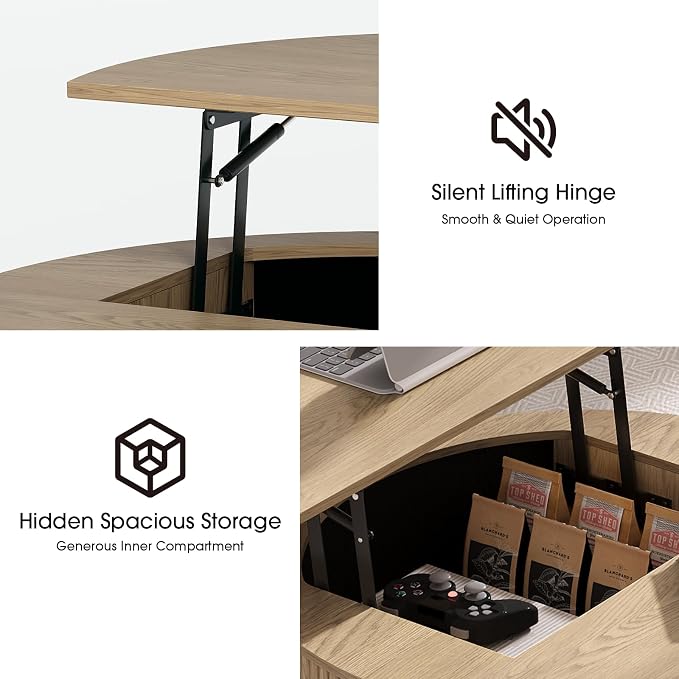 SULIVES Round Coffee Table - Image 4