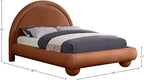 Meridian Furniture MadridCognac-F Madrid Collection Art Deco Full Bed - Image 3