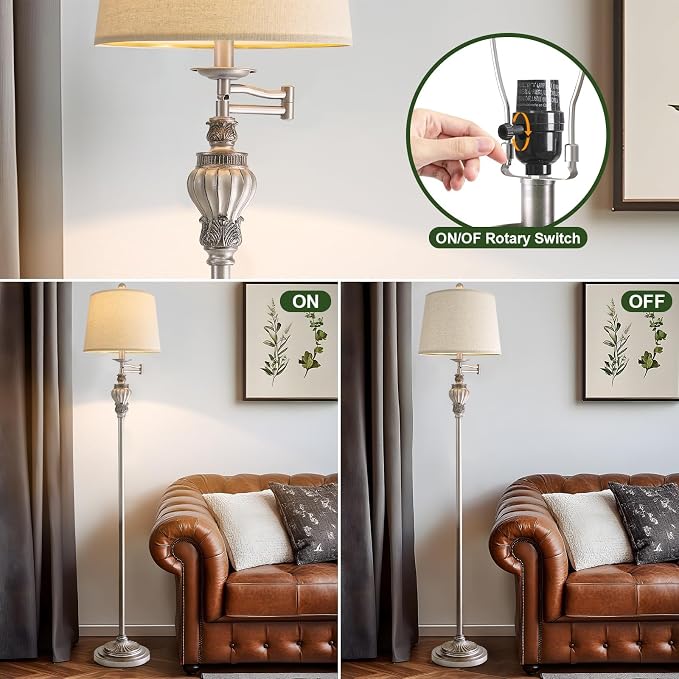 G-SAFAVA 61" Vintage Floor Lamp - Image 7