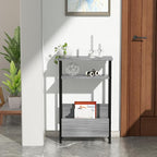 THUMEYE 7.1" Narrow Side Table for Small Spaces, 3 Tier Small End Table - Image 6