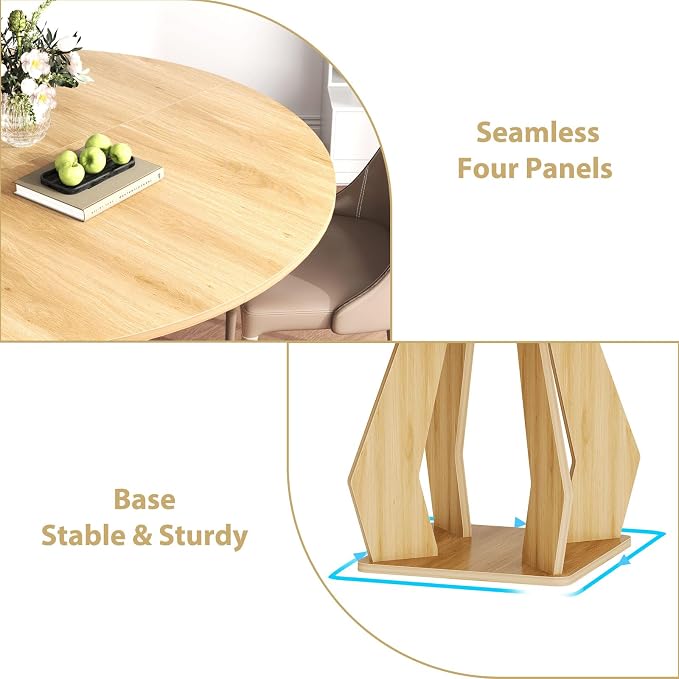 IBF Round Dining Table for 4-6 People, 47 Inches Dining Room Table - Image 7