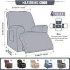 TAOCOCO Oversized Recliner Chair Covers, 1 Seater Streach Recliner Covers Soft - Image 4