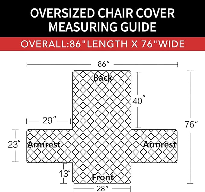 Easy-Going Reversible Couch Cover, Oversized Chair, Light Gray/Ivory | Machine - Image 6