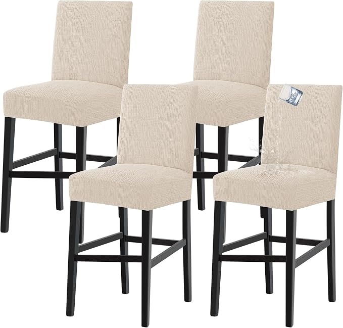 Turquoize 100% Waterproof Bar Stool Cover Stretch Washable Barstool Seat Covers by Turquoize