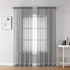 Grey Sheer Curtains by OVZME