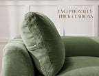 ohllob 140" U Shaped Couch, Cloud Sectional Couches - Image 4