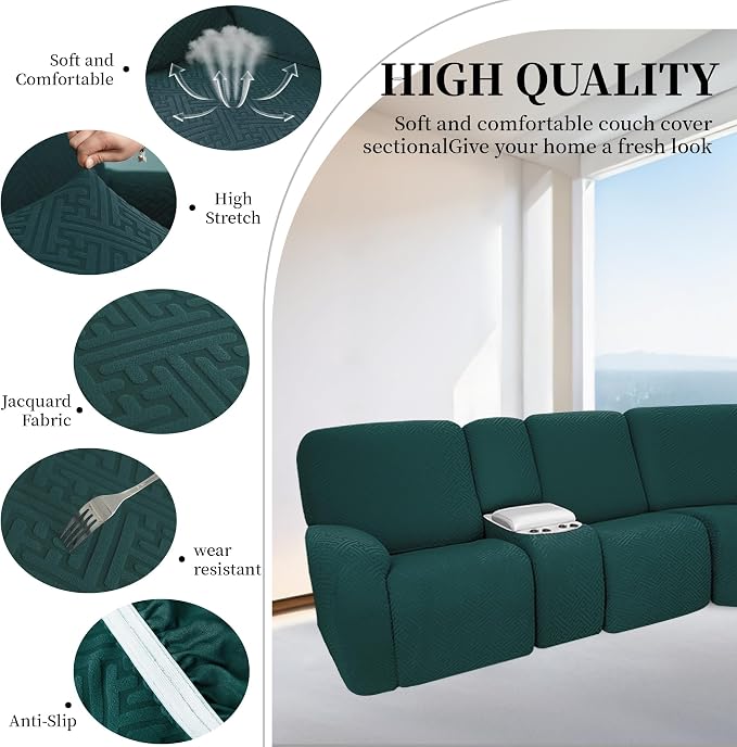 100% Waterproof Sectional Recliner Couch Covers - Image 5