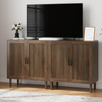 Kiasthome Buffet Cabinet with Wavy Fluted Doors, Sideboard Storage Cabinet with - Image 7