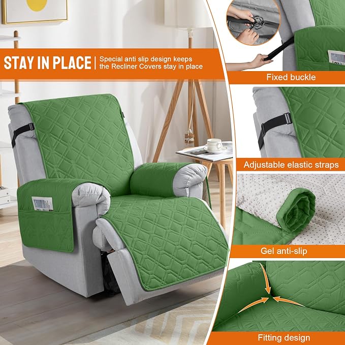 VANSOFY 100% Waterproof Recliner Chair Covers, Recliner Cover Non-Slip Dog - Image 3