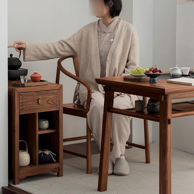Sofas Chinese Style Wooden Sofa Side Table Tea Cabinet Side Cabinet Side - Image 2