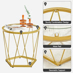 HOOBRO Small Coffee Table Set of 2, Round Coffee End Table - Image 8