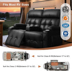 RV Loveseat Recliner Sofa, Massage Wall Hugger Reclining Couch - Image 4