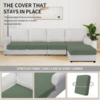 Easy-Going Stretch 4 Pieces Couch Cushion Covers - Image 5