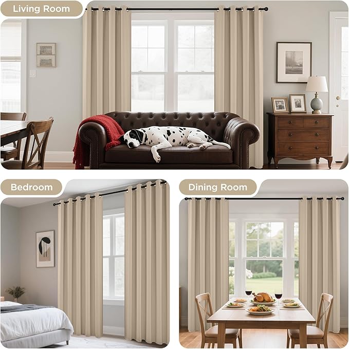 Joydeco Blackout Curtains 108 Inch Length 2 Panels Set, Thermal Insulated Long - Image 6