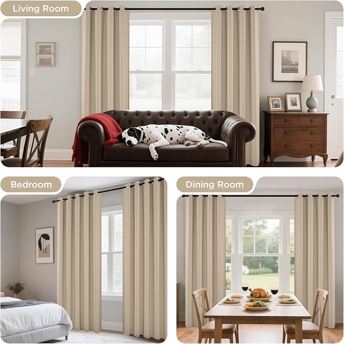 Joydeco Blackout Curtains 90 Inch Length 2 Panels Set, Thermal Insulated Long - Image 6