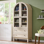 IFGET 71" Tall Arched Kitchen Pantry Cabinet, Wood Kitchens Storage Cabinets by IFGETEnrichYourLivingSpace