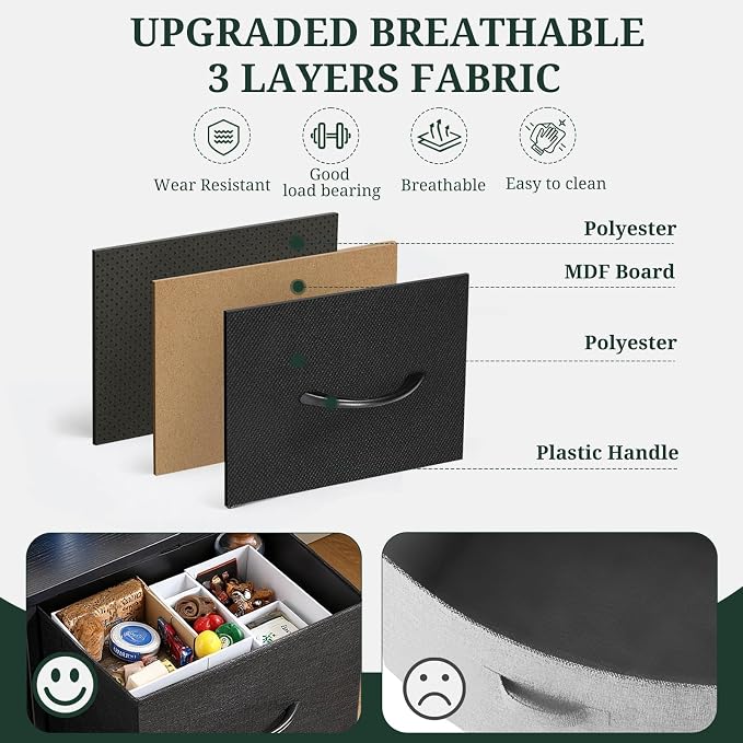 9-Drawer Dresser for Bedroom, Anti-Tip Tall Storage Organizer Chest of Drawers - Image 6