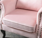 Mid Century Modern Accent Chair Upholstered Armchair Comfy Velvet Fabric Single - Image 6