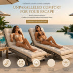 Outdoor Chaise Lounge Cushion, Waterproof 74.4x22x4.7 Inch Thick Cotton Filled - Image 2