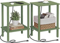 TUTOTAK End Table with Charging Station, Small Side Table with Outlets by ChoosetutotakFurnitureBuildYourCozyHome