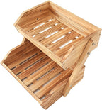 Merysen 2 Tier Wooden Fruit Basket - Image 4