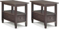 SIMPLIHOME Warm Shaker Solid Wood 14 inch Wide Transitional-Style Narrow Sides by SimpliHome
