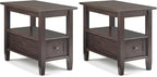SIMPLIHOME Warm Shaker Solid Wood 14 inch Wide Transitional-Style Narrow Sides by SimpliHome