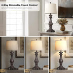 Cinkeda 29" Tall Farmhouse Table Lamp - Image 2
