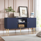 ARTPOWER 55” Fluted TV Stand, Mid Century Modern Blue TV Stand by PowerofArtBetterforLife