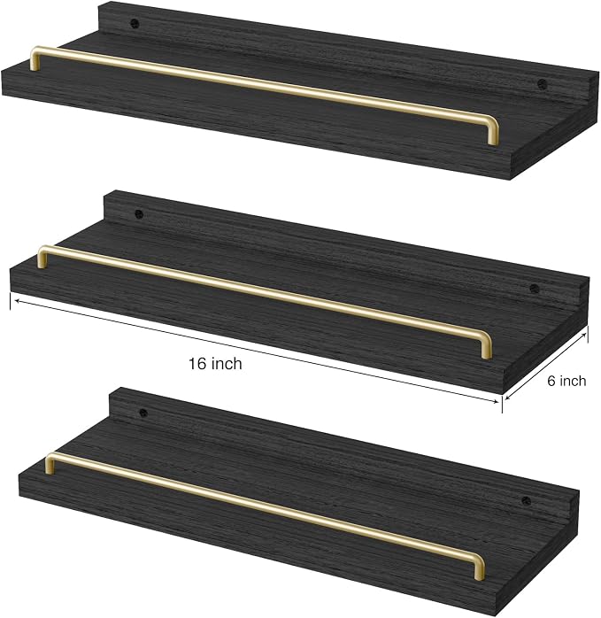 RYOFOBETTO Floating Shelves for Wall Decor, Living Room, Picture Frames - Image 3