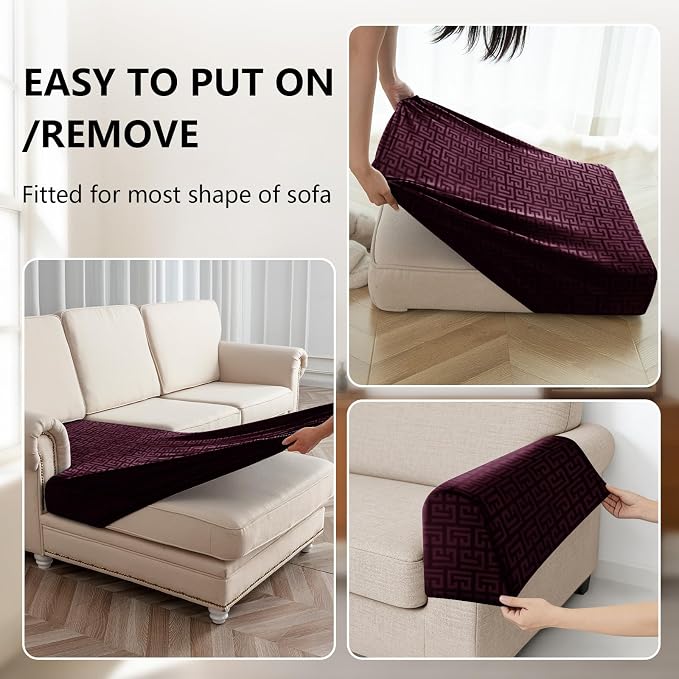 UNBBRRL 10 Pieces Stretch Sofa Cushion Covers - Image 4