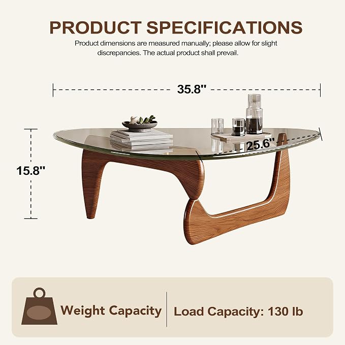 Modern Coffee Table for Living Room Retro Center Table - Image 2