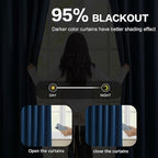 2 PCs Navy Blue Pleat Wide Drapes - Image 3