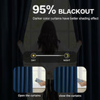 Navy Pleat Wide Width Drapes 80 x 108 inch Long 2 Panels - Image 3